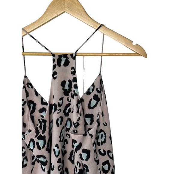 Newbury Kustom Purple & Blue Leopard Print Loose Racerback Tank Top Womens Small - Picture 4 of 8